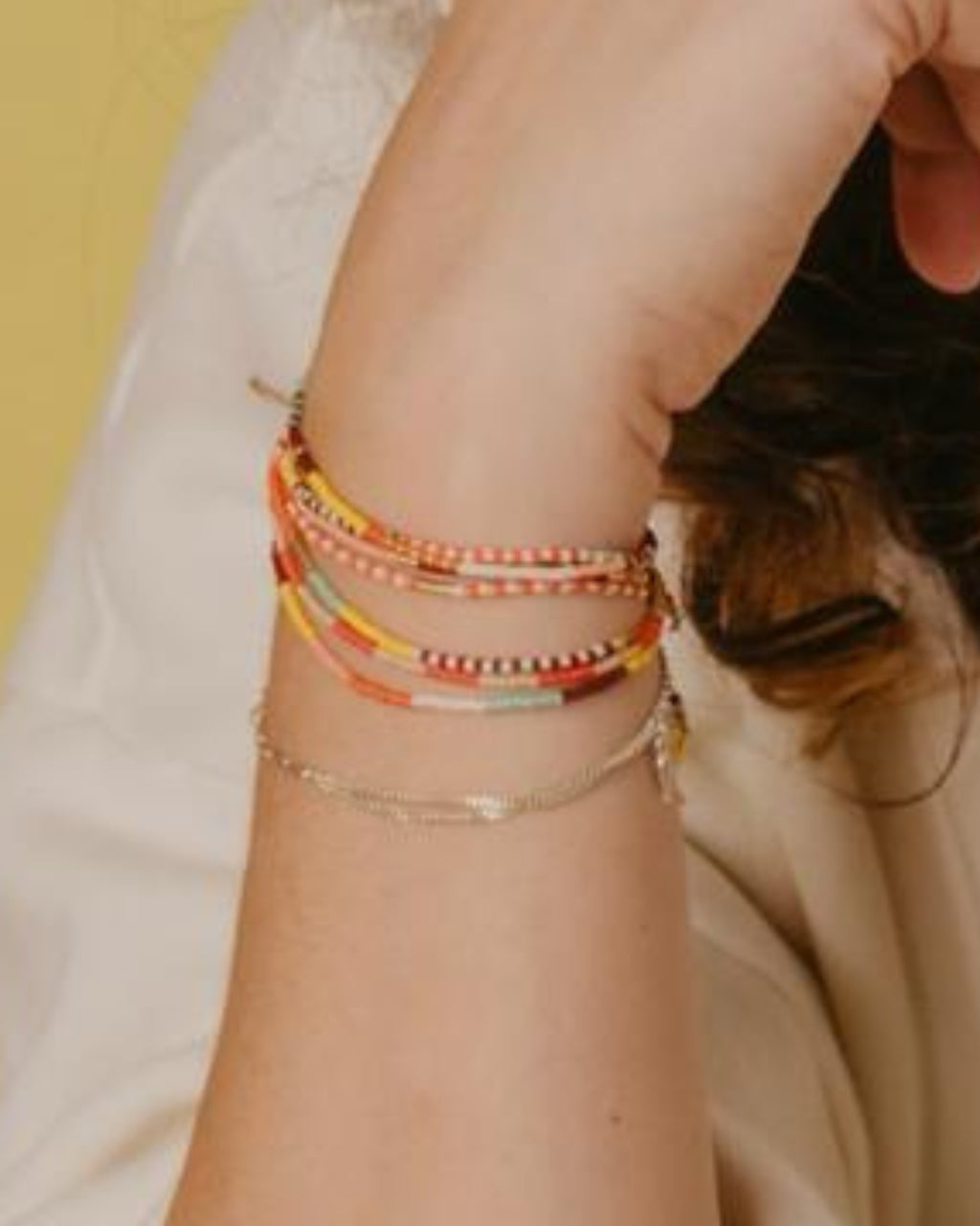 Kleurenset: Oker - 8 kralenkleurtjes (6 wensbandjes)