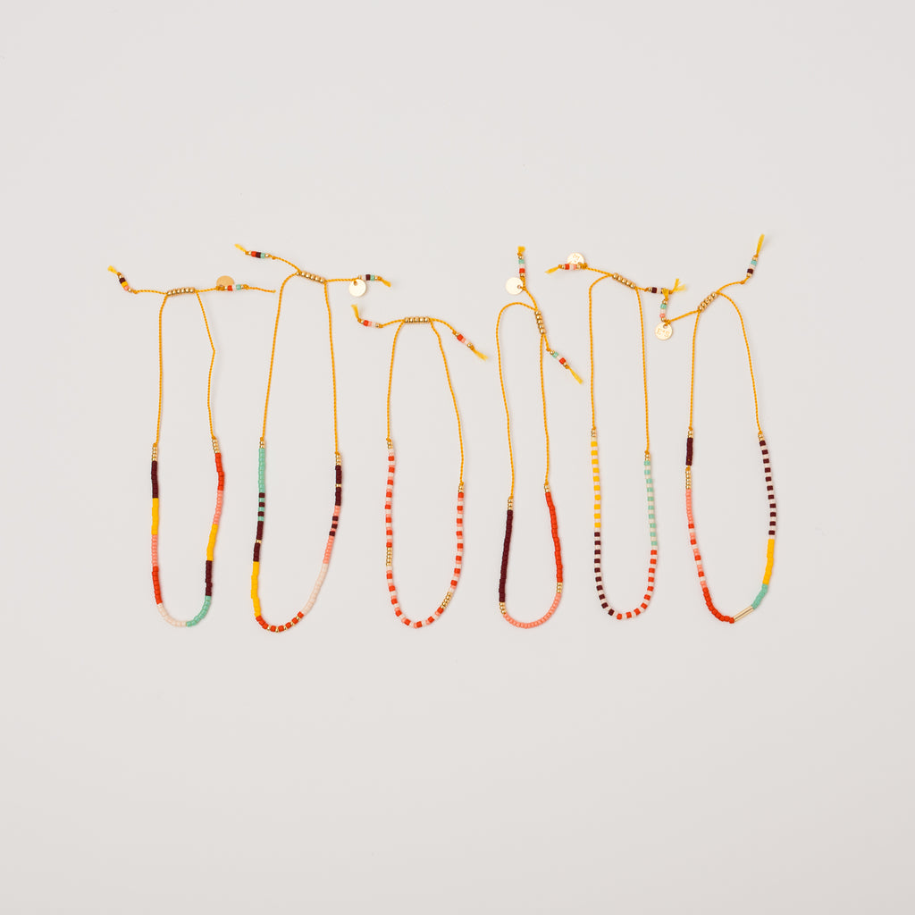 Kleurenset: Oker - 8 kralenkleurtjes (6 wensbandjes)