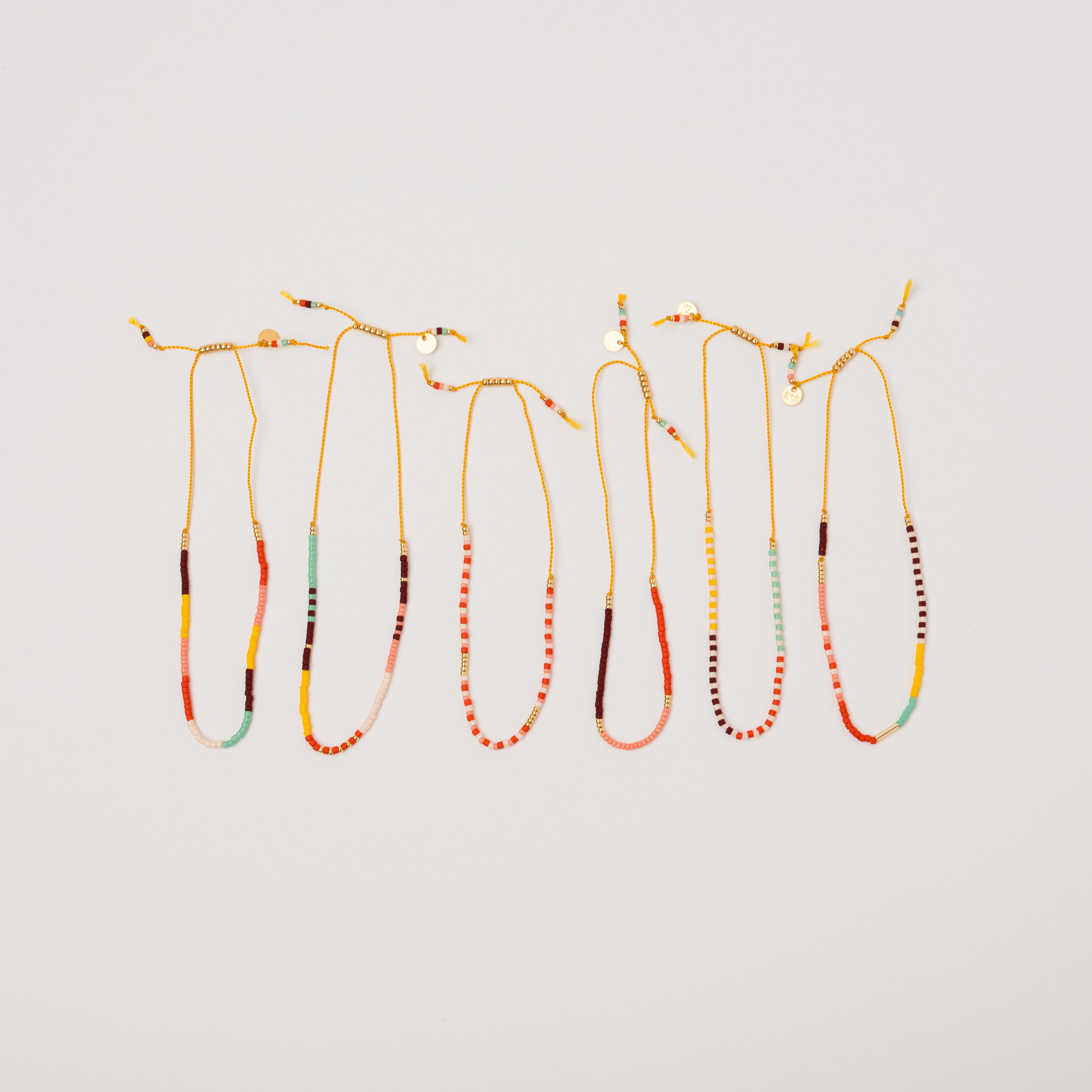 Kleurenset: Oker - 8 kralenkleurtjes (6 wensbandjes)