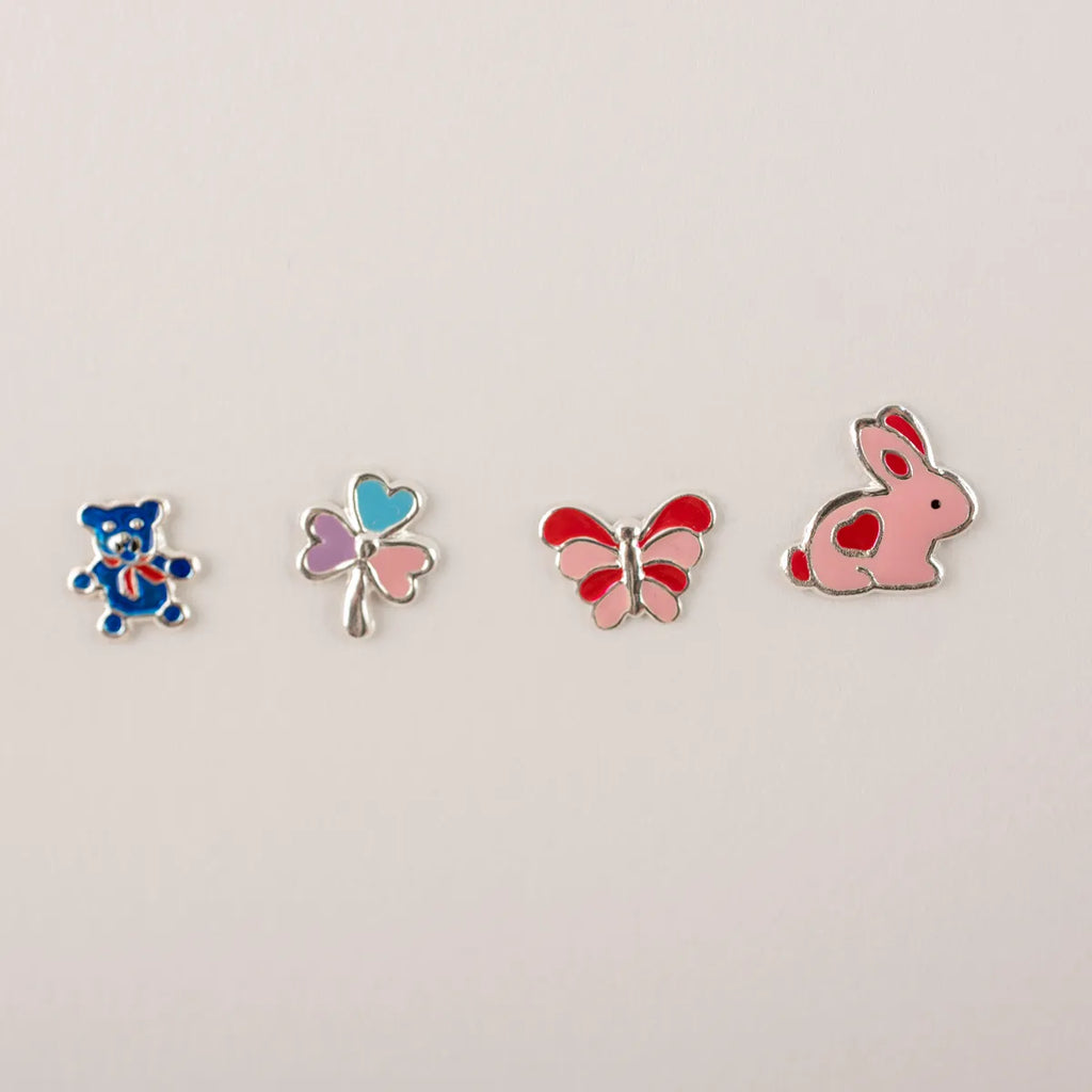 Stekertjes in zilver: eendje hartje, beertje,...