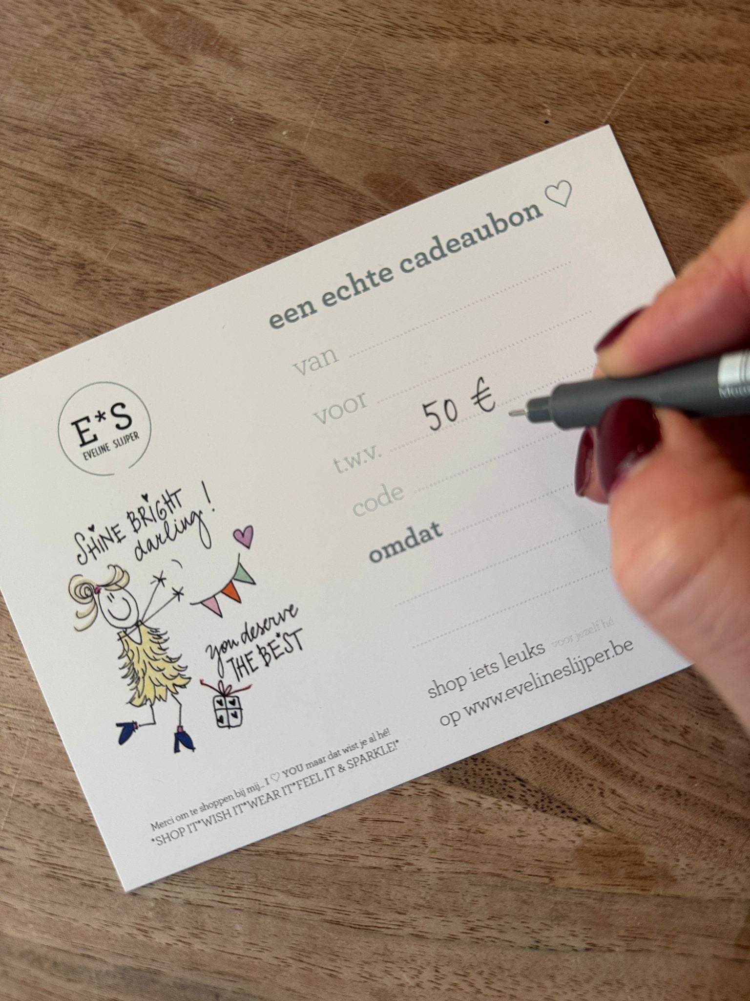 E*S Gift Card (Cadeaubon)