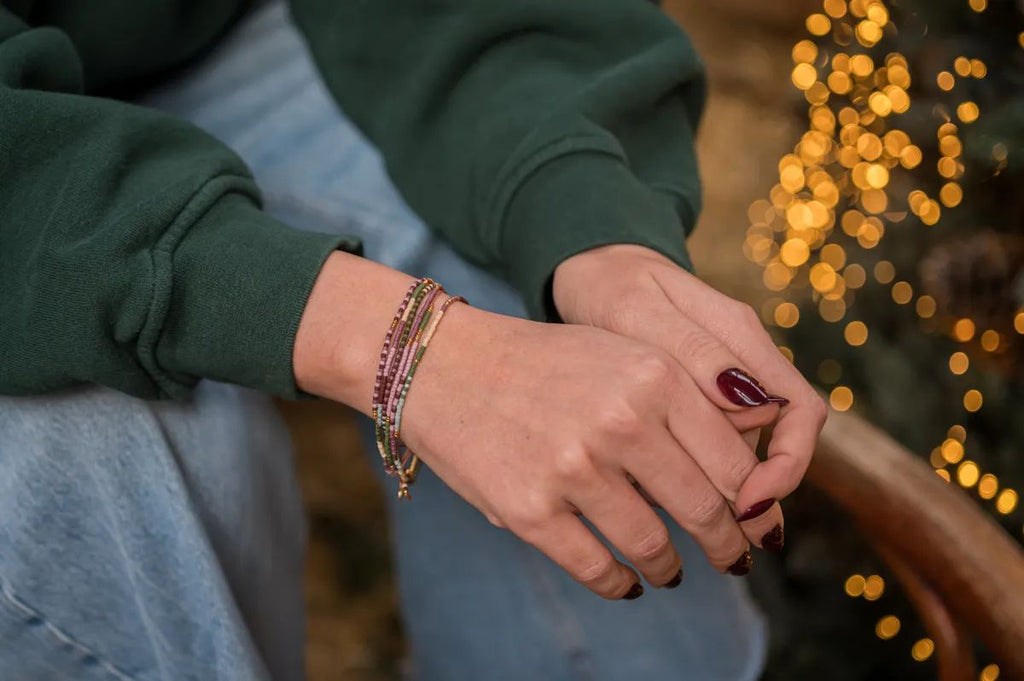 Kleurenset: Camel Brown touwtje - 8 kralenkleurtjes (6 wensbandjes)